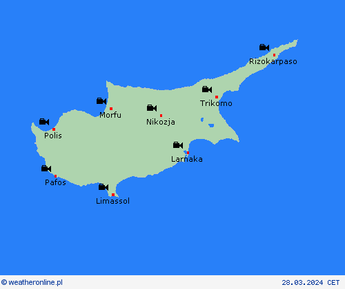 webcam Cypr Europa mapy prognostyczne