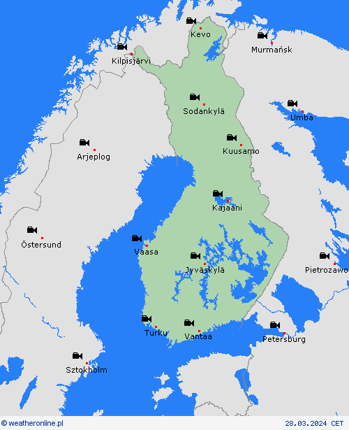 webcam Finlandia Europa mapy prognostyczne