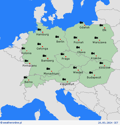 webcam  Europa mapy prognostyczne