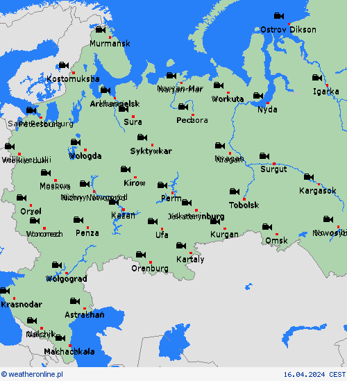 webcam Rosja Europa mapy prognostyczne