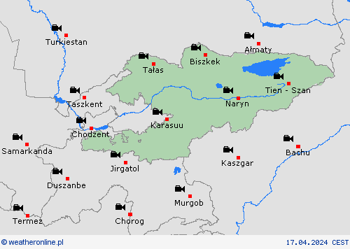 webcam Kirgistan Azja mapy prognostyczne