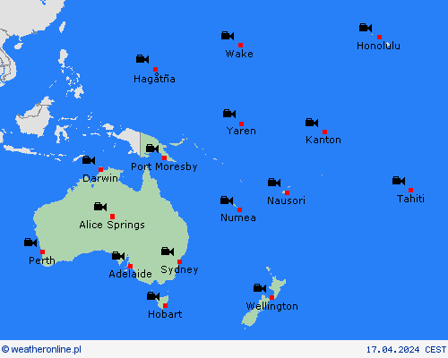 webcam  Oceania mapy prognostyczne