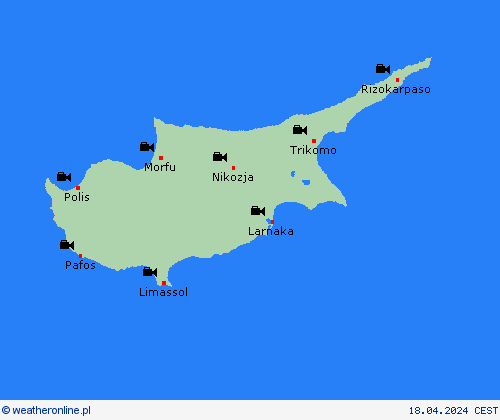 webcam Cypr Europa mapy prognostyczne