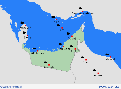 webcam Zjednoczone Emiraty Arabskie Azja mapy prognostyczne
