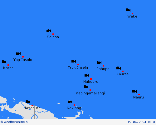 webcam Wake Oceania mapy prognostyczne