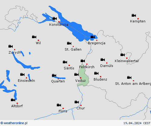 webcam Liechtenstein Europa mapy prognostyczne