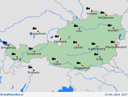 webcam Austria Europa mapy prognostyczne