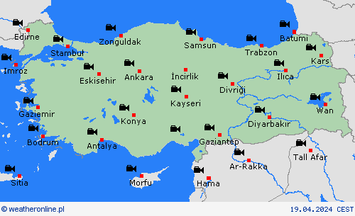 webcam Turcja Europa mapy prognostyczne