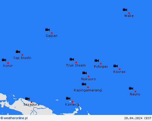 webcam Nauru Oceania mapy prognostyczne