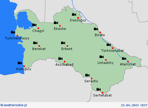 webcam Turkmenistan Azja mapy prognostyczne