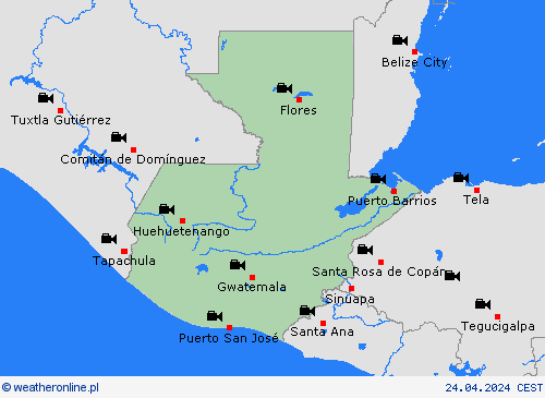webcam Gwatemala Ameryka Środkowa mapy prognostyczne