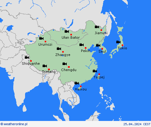 webcam  Azja mapy prognostyczne