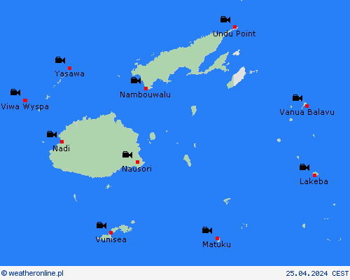 webcam Fidżi Oceania mapy prognostyczne