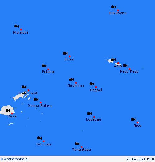 webcam Wallis i Futuna Oceania mapy prognostyczne