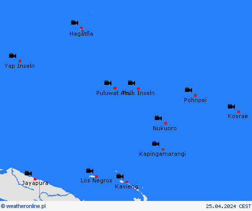 webcam Mikronezja Oceania mapy prognostyczne