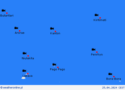 webcam Kiribati Oceania mapy prognostyczne