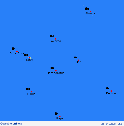 webcam Polinezja Francuska Oceania mapy prognostyczne