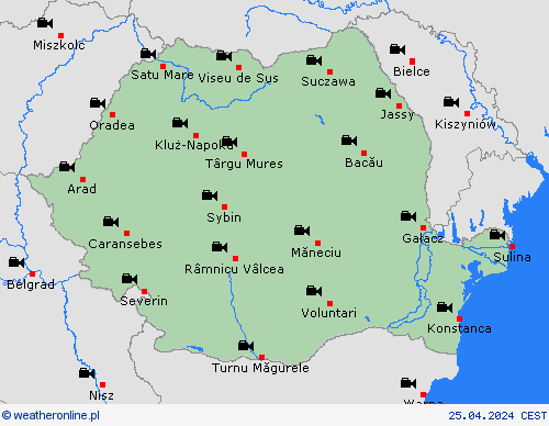 webcam Rumunia Europa mapy prognostyczne