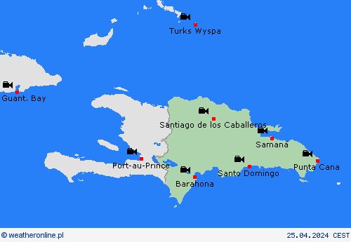 webcam Dominikana Ameryka Środkowa mapy prognostyczne