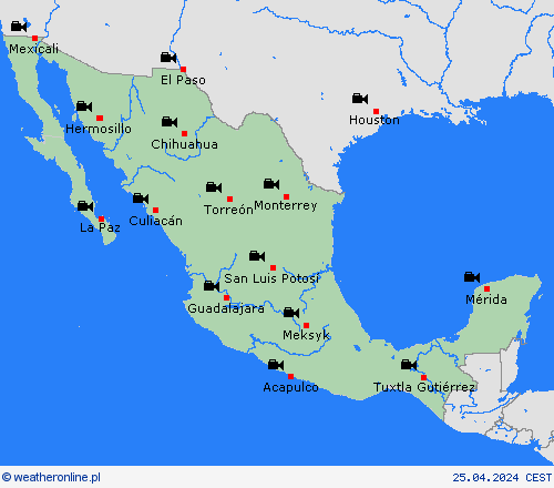 webcam Meksyk Ameryka Środkowa mapy prognostyczne