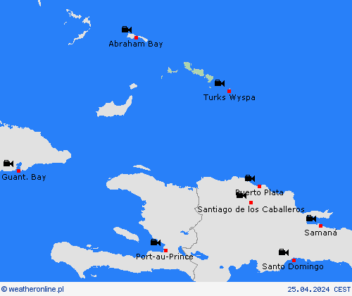 webcam Turks i Caicos Ameryka Środkowa mapy prognostyczne