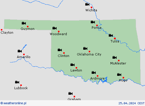 webcam Oklahoma Ameryka Północna mapy prognostyczne