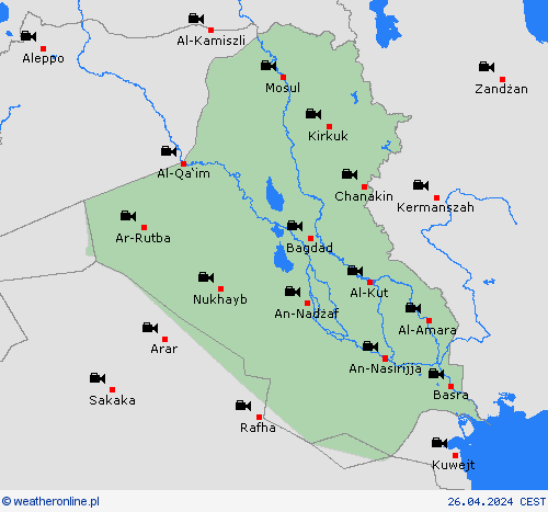 webcam Irak Azja mapy prognostyczne