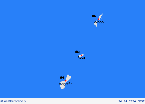webcam Mariany Oceania mapy prognostyczne