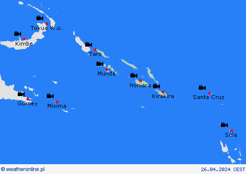webcam Wyspy Salomona Oceania mapy prognostyczne