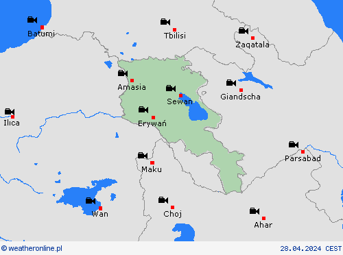 webcam Armenia Azja mapy prognostyczne