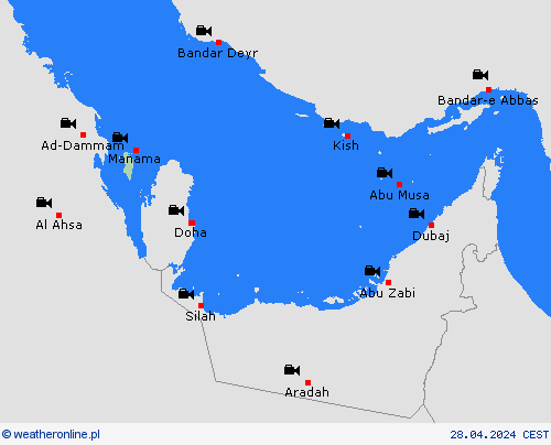webcam Bahrajn Azja mapy prognostyczne