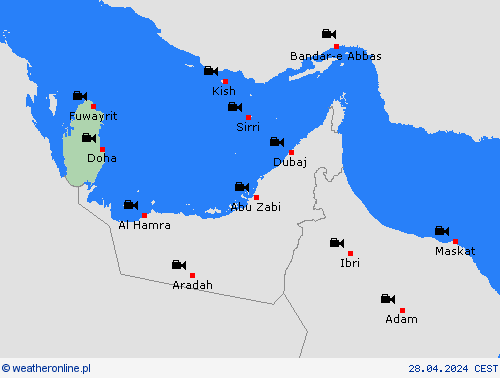 webcam Katar Azja mapy prognostyczne