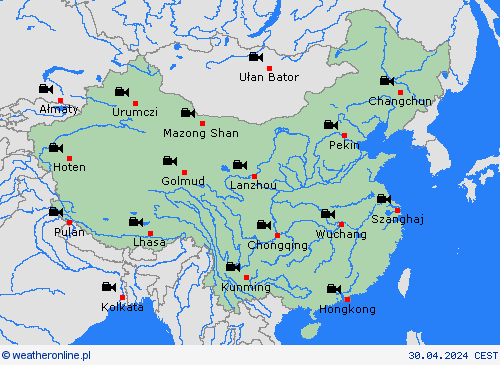 webcam Chiny Azja mapy prognostyczne