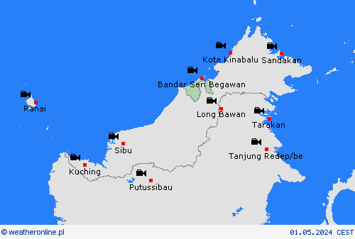 webcam Brunei Azja mapy prognostyczne
