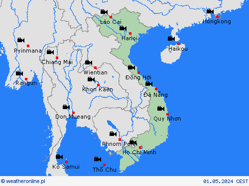 webcam Wietnam Azja mapy prognostyczne