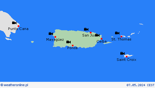 webcam Portoryko Ameryka Środkowa mapy prognostyczne