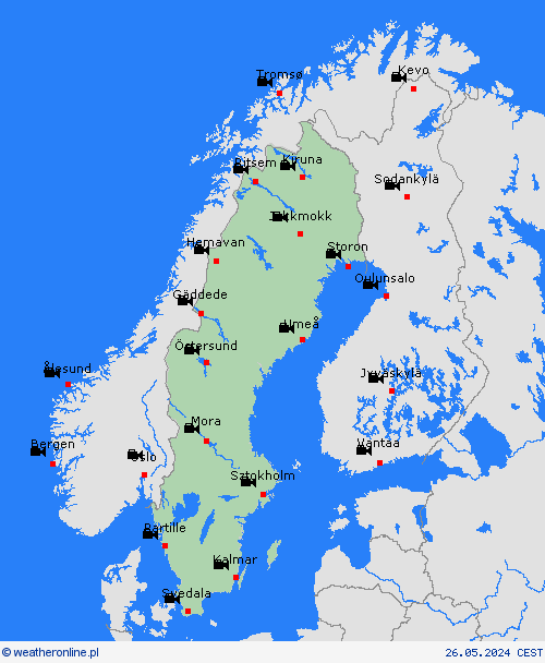 webcam Szwecja Europa mapy prognostyczne