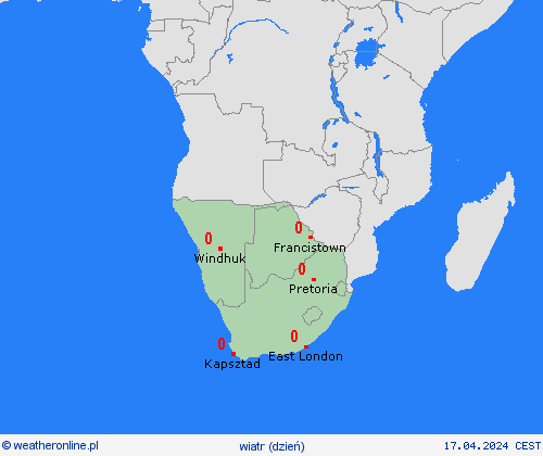 wiatr  Afryka mapy prognostyczne