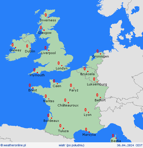 wiatr  Europa mapy prognostyczne